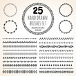 Set of 25 hand drawn pattern brushes