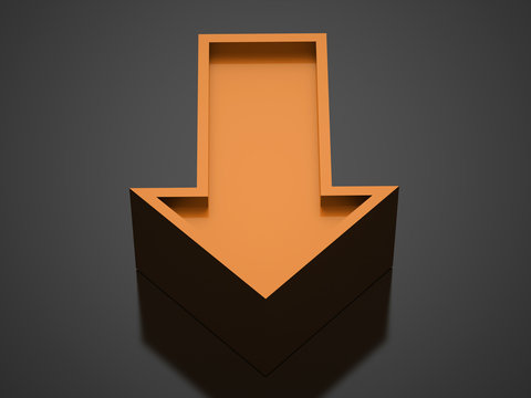 Business arrow icon concept rendered