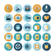 Flat design icons for leisure and entertainment
