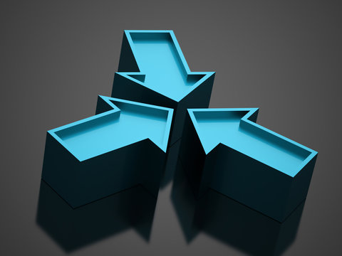 Business arrow icon concept rendered