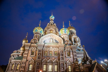 Church on Spilled Blood in Saint Petersburg, Russia. 