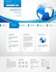 Canvas Print - Business Website Template Vector Design