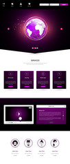 Canvas Print - one page vector website template design eps 10
