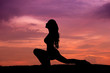 © geargodz - Silhouette of a beautiful Yoga woman