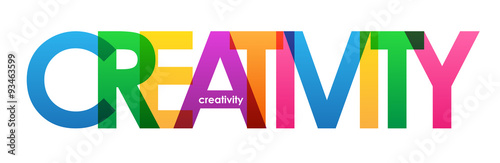 Fotografía “CREATIVITY” Overlapping Vector Letters Icon