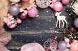 Christmas Composition in Pink/The designer has prepared a Christmas background in pink