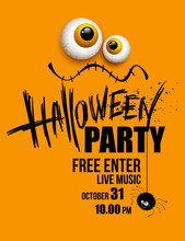 Halloween Party. Happy Holiday. Vector Illustration