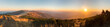 canvas print picture - Panorama of amazing sunrise on mountain ridge