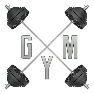 Gym logo in 3d style.