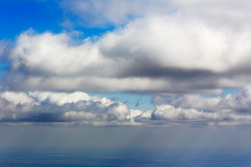 Wall Mural - White clouds aerial view natural background