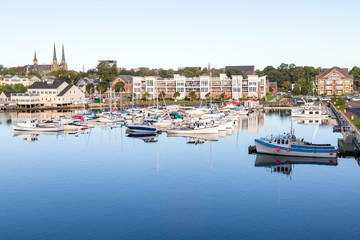 Marina and Church in Charlottetown