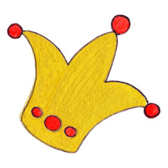 Wall Mural - Gold king queen crown isolated
