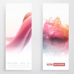 Wall Mural - Set of wavy banners. 