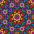 bright circular seamless kaleidoscope pattern