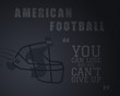 © jeksonjs - Modern unique american football poster with motivation quote -