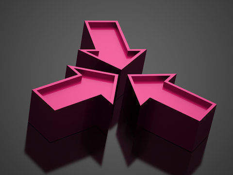 Business arrow icon concept rendered