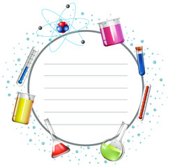Border design with science equipments