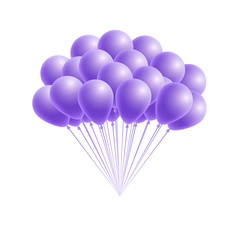 Wall Mural - vector bunch birthday or party pink balloons