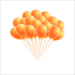 Wall Mural - vector bunch birthday or party pink balloons