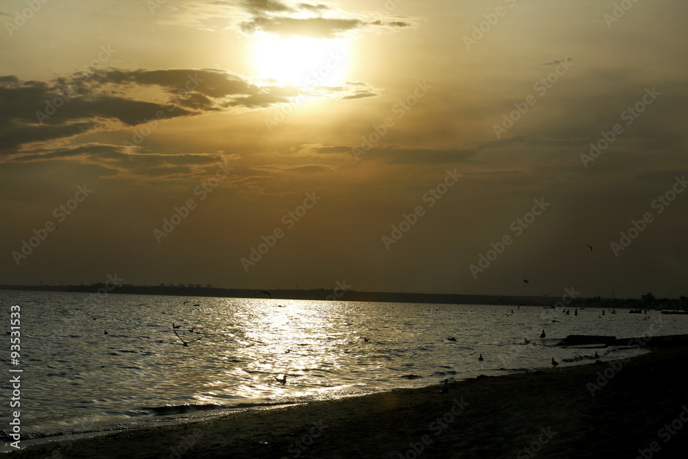 Beautiful sunrise over sea