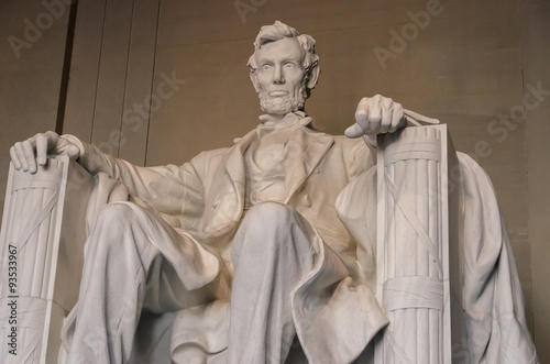 Fotografia The statue of Abraham Lincoln, Lincoln Memorial, Washington DC