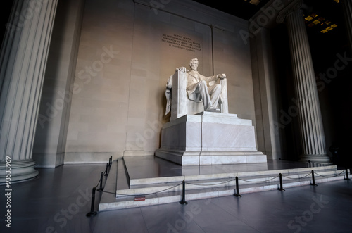 Fotografia The statue of Abraham Lincoln, Lincoln Memorial, Washington DC