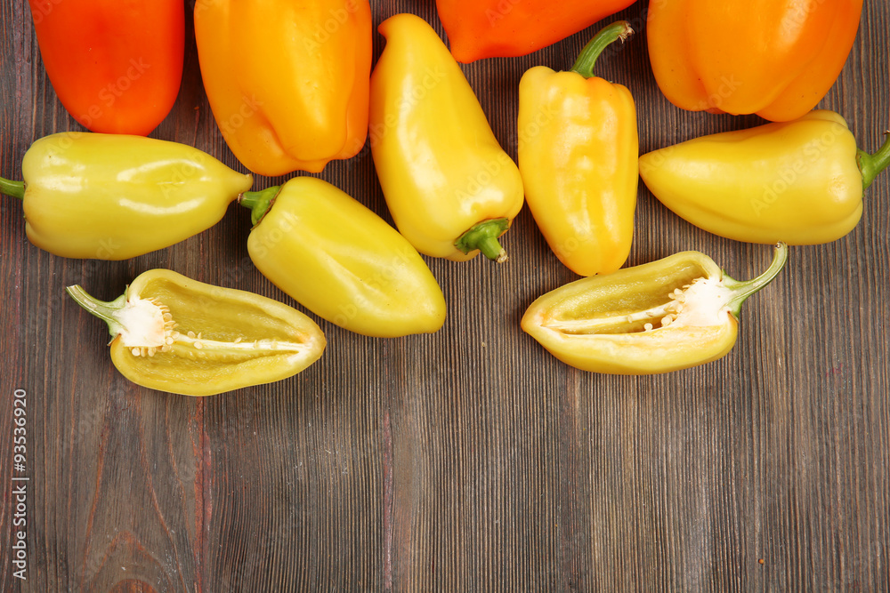Vegetables on wooden table