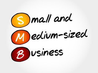 Poster - smb - small and medium-sized business, acronym business concept