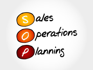Poster - SOP - Sales and Operations Planning, acronym business concept
