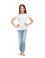 Poster - smiling little girl in casual clothes