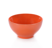 Orange Bowl On  White Background