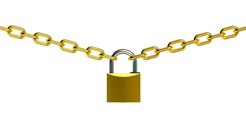 Poster - padlock and chain