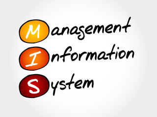 Poster - MIS Management Information System, acronym business concept