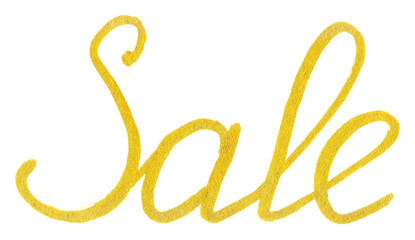 Wall Mural - Sale gold golden word lettering typography isolated