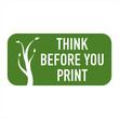 logo think before you print I