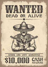 Vitage Wild West Wanted Poster