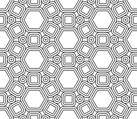 Vector modern seamless geometry pattern, black and white abstract geometric background, trendy print, 
monochrome retro texture, hipster fashion design