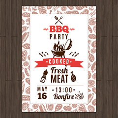 Sticker - Bbq Party Poster