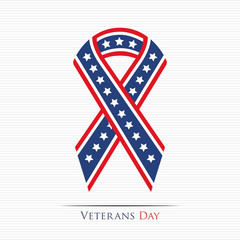 Wall Mural - Veterans Day ribbon