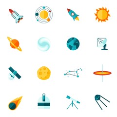 Sticker - Space Universe Flat Icon Set