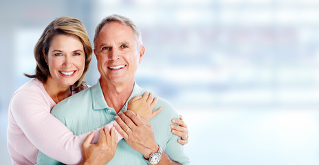 Canvas Print - Happy senior couple portrait.