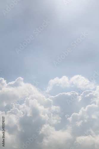 Naklejka na szybę Light and fluffy clouds on blue sky