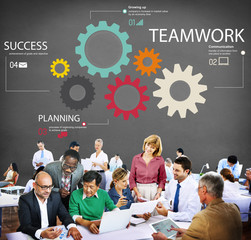 Poster - Teamwork Team Collaboration Connection Togetherness Unity Concep