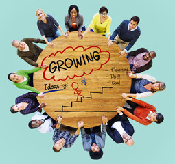 Wall Mural - Growing Growth Mission Success Opportunity Concept