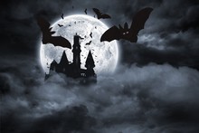 Bats Flying From Draculas Castle