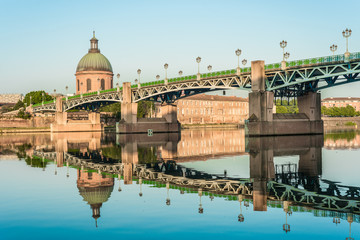 The Saint-Pierre bridge in Toulouse, France.