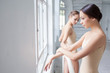 © master1305 - The two classic ballet dancers posing at barre