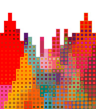 Abstract City Silhouette Background Illustration