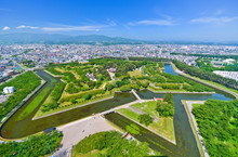 Goryokaku Park, Where Is A Star Fort Built In 1855 In Hakodate, Hokkaido, Japan.