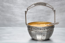 Silver-plated Sugar Bowl With Spoon